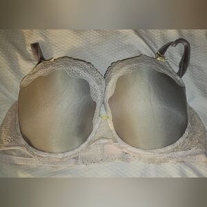 VICTORIA'S SECRET VS 36D DREAM ANGELS LINED DEMI BRA LACE Grey